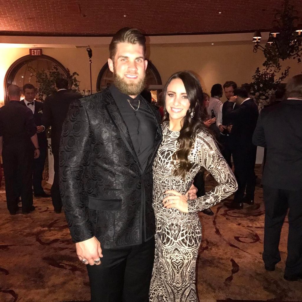 Kayla Varner and Bryce Harper at Event
